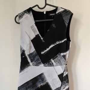 DKNY dress, black and white